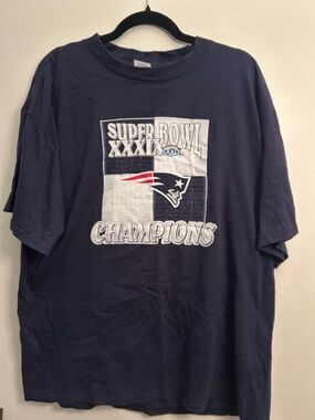 New England Patriots Super Bowl XXXIX Champions Navy Graphic Tee